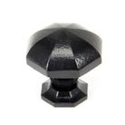 Black Octagonal Cabinet Knob - Large | From The Anvil-Cabinet Knobs-Yester Home