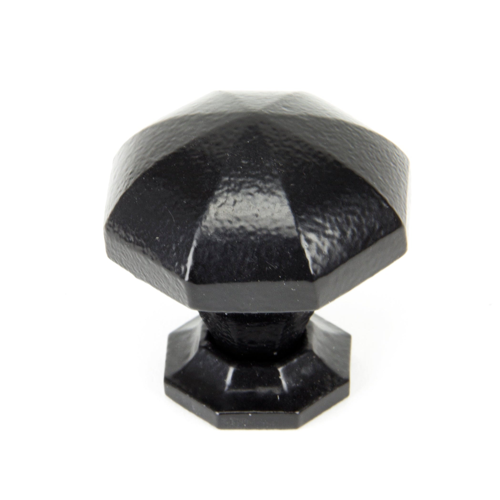 Black Octagonal Cabinet Knob - Large | From The Anvil-Cabinet Knobs-Yester Home