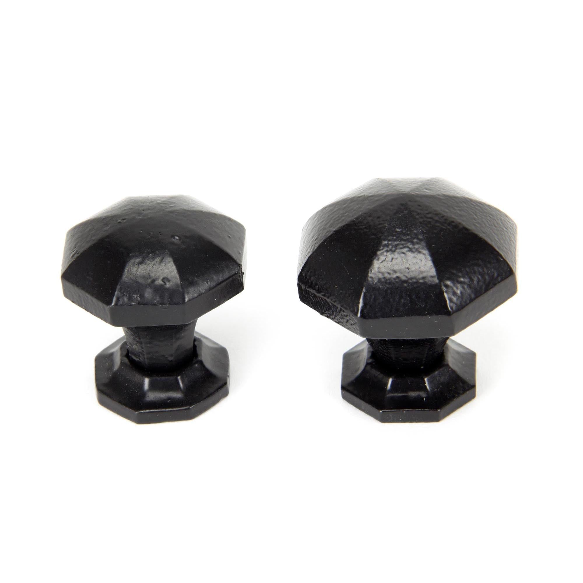 Black Octagonal Cabinet Knob - Small | From The Anvil - Cabinet Knobs - From The Anvil - Yester Home