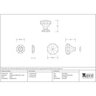 Black Octagonal Cabinet Knob - Small | From The Anvil - Cabinet Knobs - From The Anvil - Yester Home