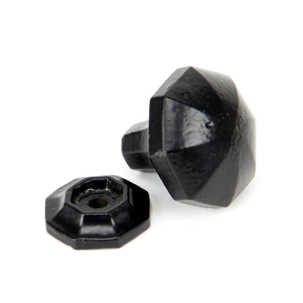 Black Octagonal Cabinet Knob - Small | From The Anvil