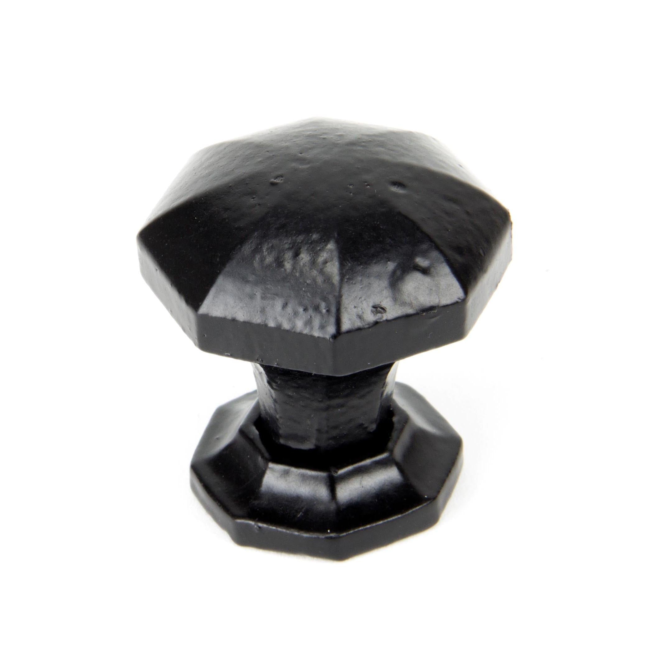 Black Octagonal Cabinet Knob - Small | From The Anvil - Cabinet Knobs - From The Anvil - Yester Home