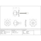 Black Octagonal Centre Door Knob | From The Anvil - Centre Door Knobs - From The Anvil - Yester Home
