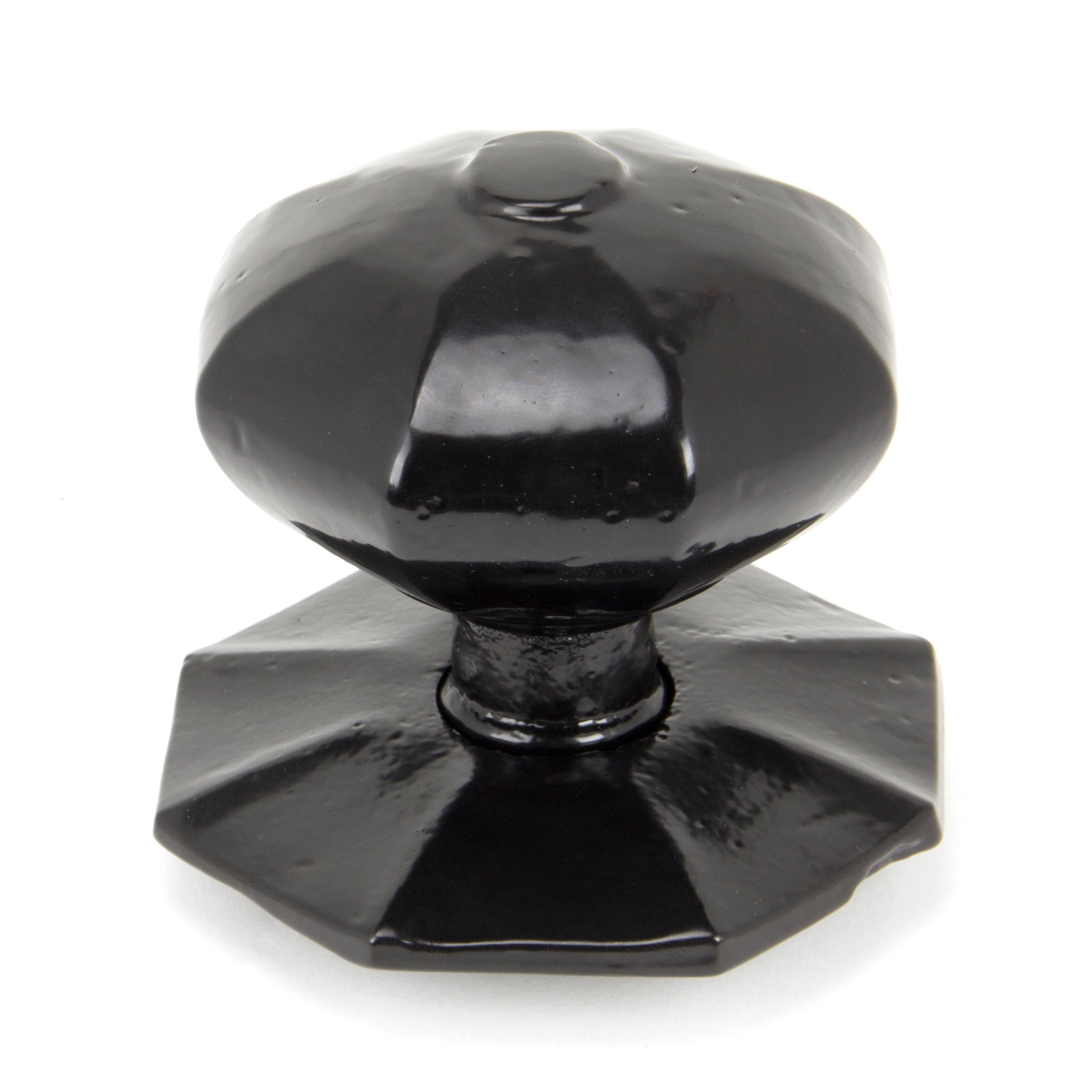Black Octagonal Centre Door Knob - Internal | From The Anvil-Centre Door Knobs-Yester Home