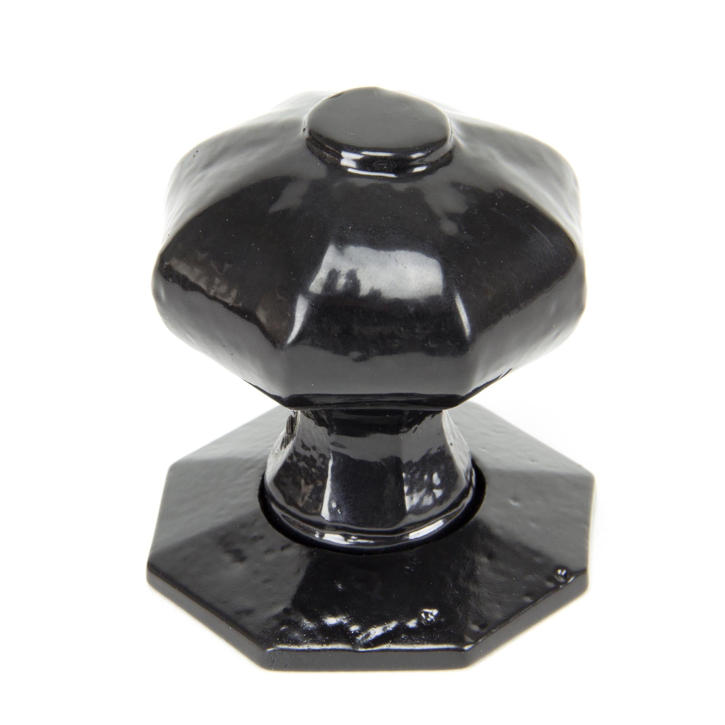 Black Octagonal Mortice/Rim Knob Set | From The Anvil - Mortice Knobs - From The Anvil - Yester Home