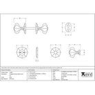 Black Octagonal Mortice/Rim Knob Set | From The Anvil - Mortice Knobs - From The Anvil - Yester Home