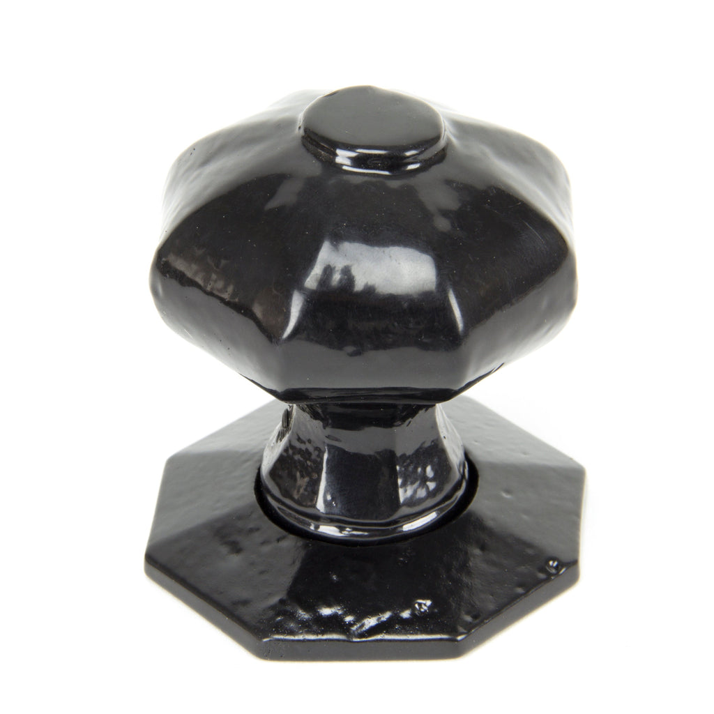 Black Octagonal Mortice/Rim Knob Set | From The Anvil-Mortice Knobs-Yester Home