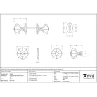 Black Octagonal Mortice/Rim Knob Set | From The Anvil-Mortice Knobs-Yester Home
