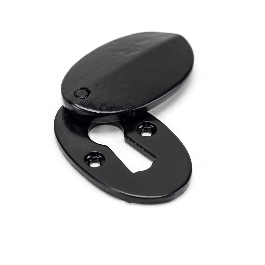 Black Oval Escutcheon & Cover | From The Anvil-Escutcheons-Yester Home