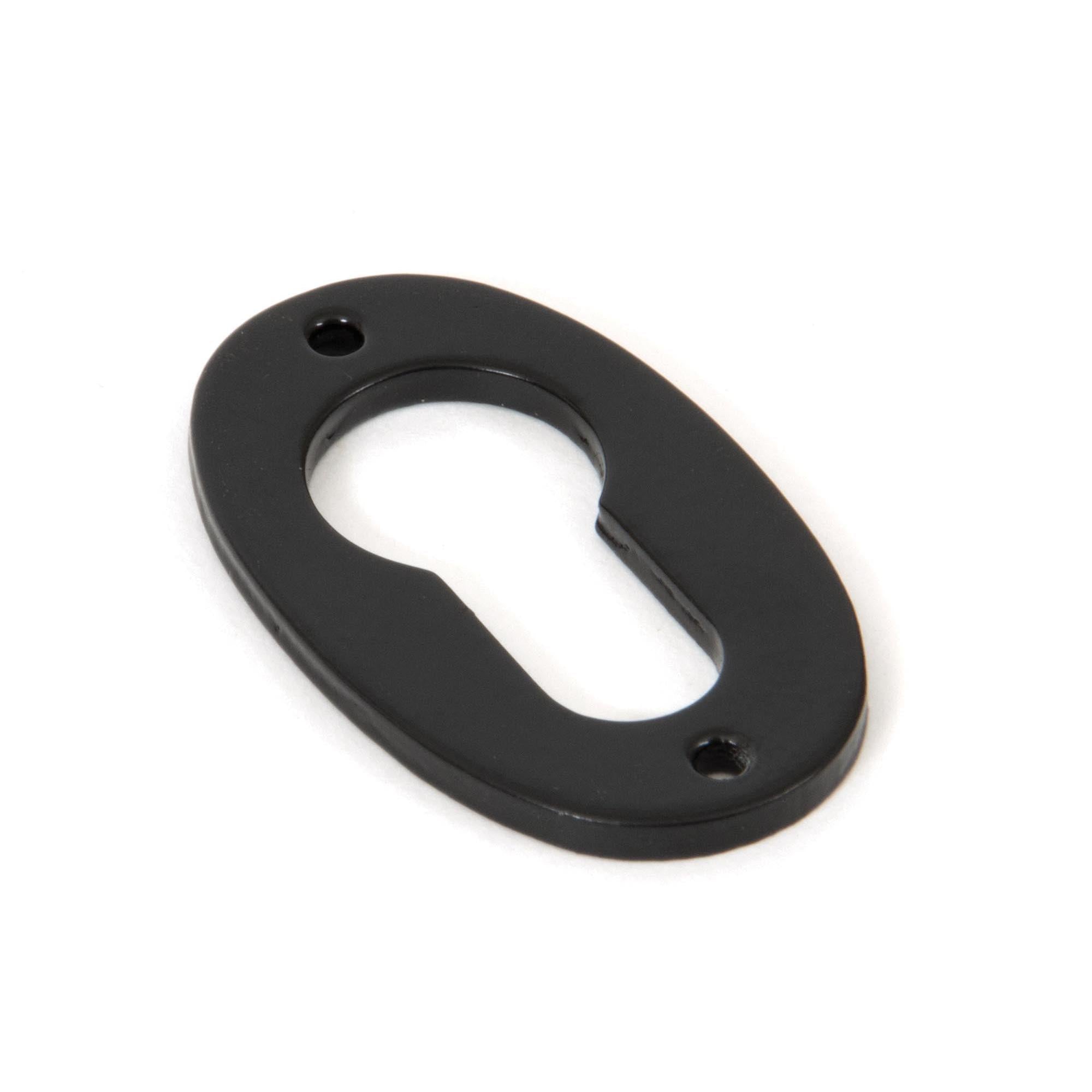 Black Oval Euro Escutcheon | From The Anvil - Euro Escutcheons - From The Anvil - Yester Home