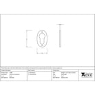 Black Oval Euro Escutcheon | From The Anvil - Euro Escutcheons - From The Anvil - Yester Home