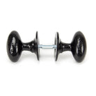 Black Oval Mortice/Rim Knob Set | From The Anvil - Mortice Knobs - From The Anvil - Yester Home