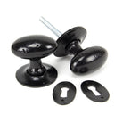 Black Oval Mortice/Rim Knob Set | From The Anvil - Mortice Knobs - From The Anvil - Yester Home