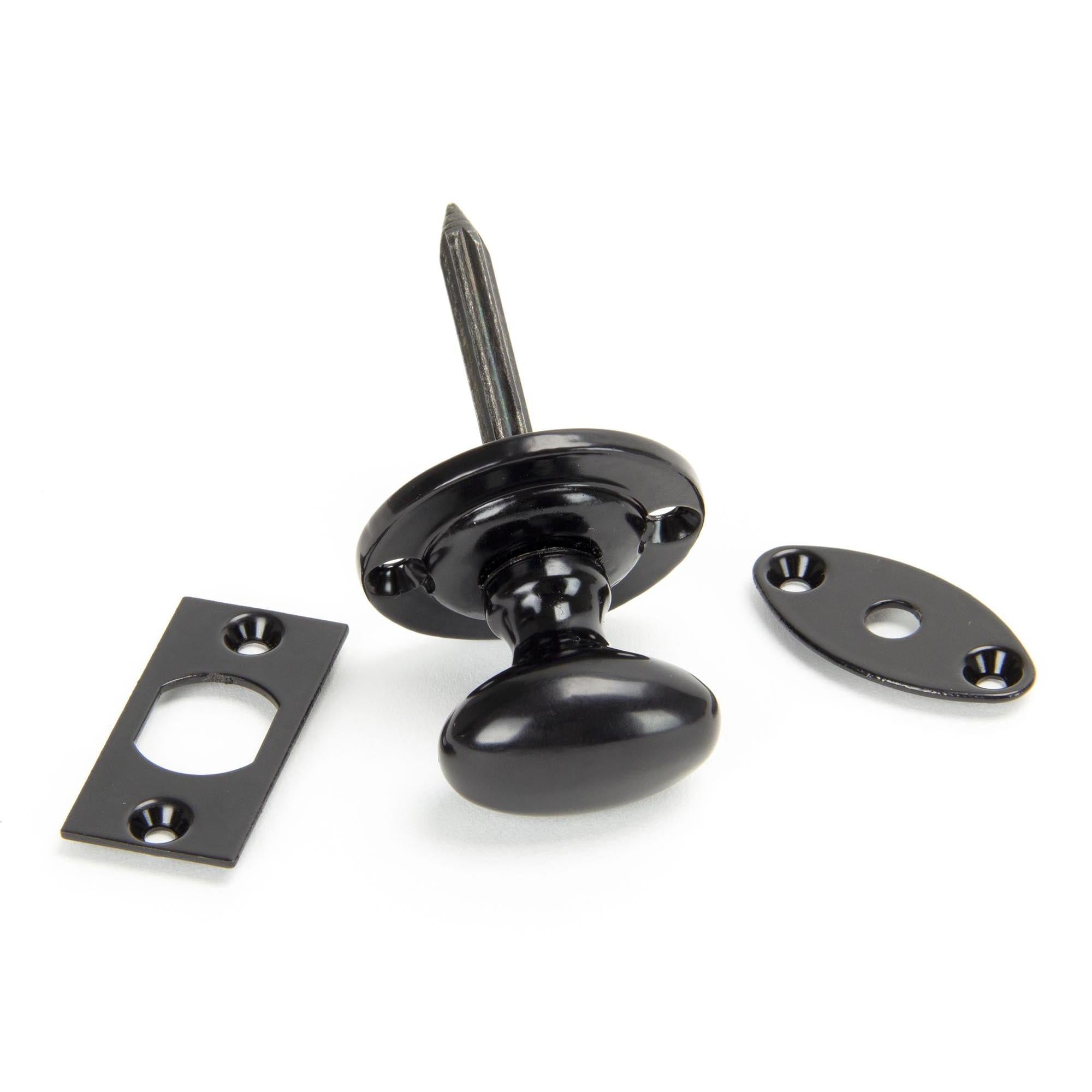 Black Oval Rack Bolt | From The Anvil - Bolts - From The Anvil - Yester Home