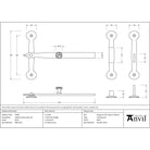 Black Oxford Privacy Latch Set | From The Anvil - Latches - From The Anvil - Yester Home