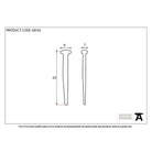 Black Oxide 1" Rosehead Nail (1kg) | From The Anvil-Nails-Yester Home