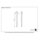 Black Oxide 2 1/2" Rosehead Nail (1kg) | From The Anvil-Nails-Yester Home