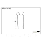 Black Oxide 2" Rosehead Nail (1kg) | From The Anvil-Nails-Yester Home