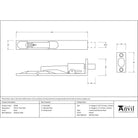 Black PVD Stainless Steel 6" Flush Bolt | From The Anvil - Bolts - From The Anvil - Yester Home