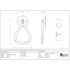 Black Pear Shaped Door Knocker | From The Anvil-Surface Fixed Door Knockers-Yester Home