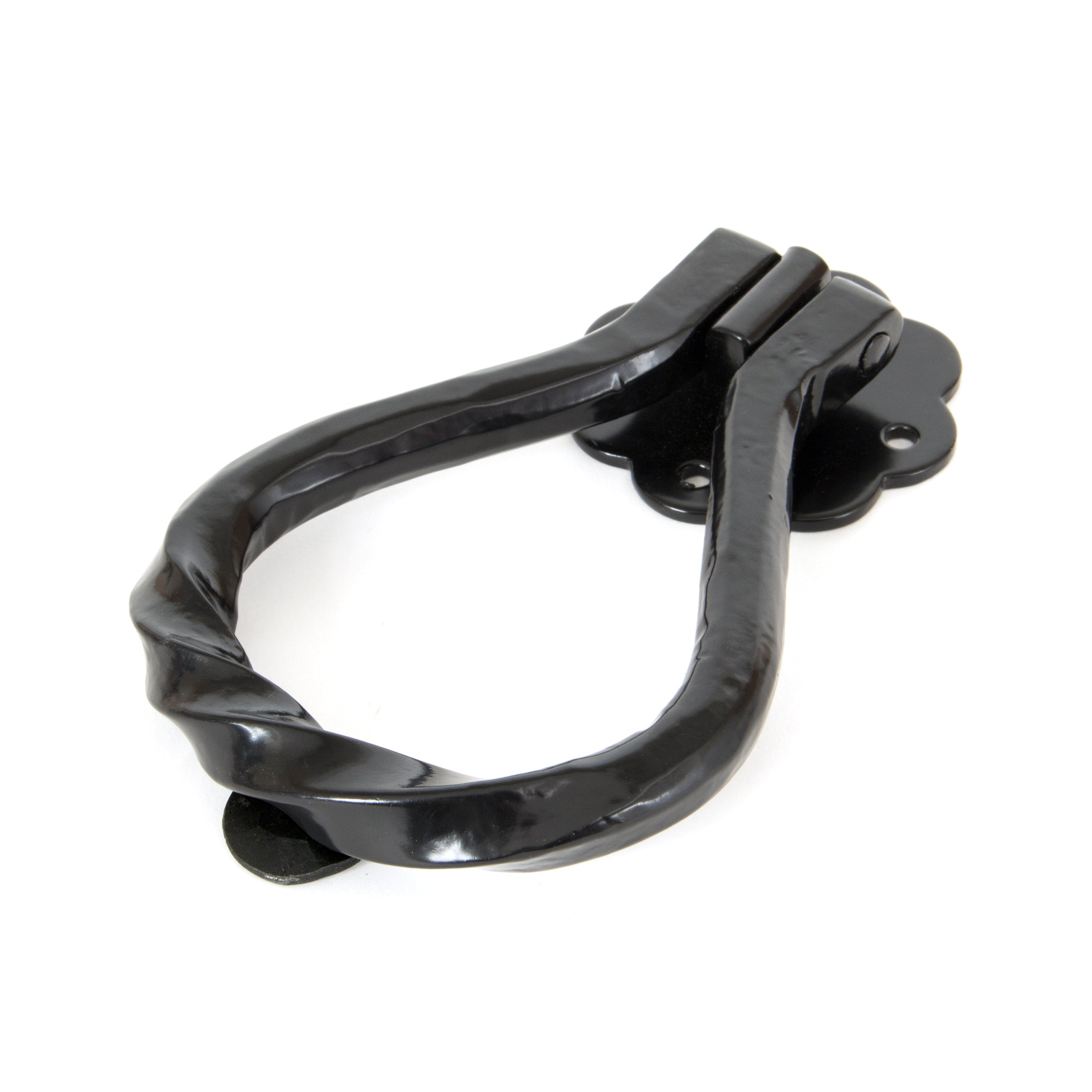 Black Pear Shaped Door Knocker | From The Anvil-Surface Fixed Door Knockers-Yester Home