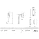 Black Peardrop Fastener | From The Anvil - Fasteners - From The Anvil - Yester Home