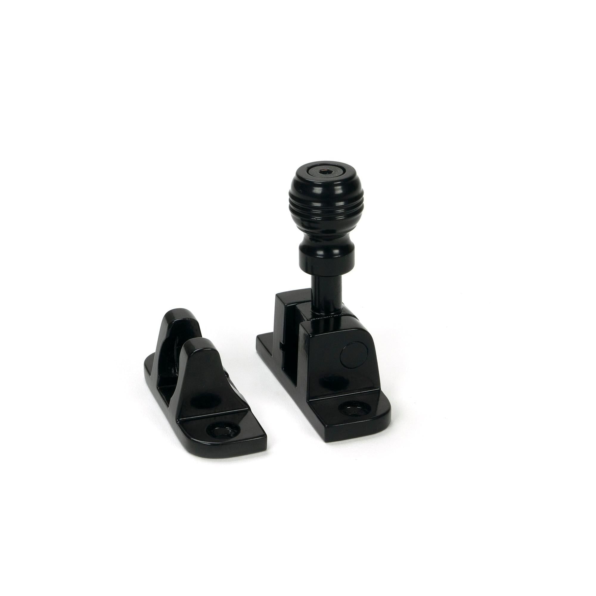 Black Prestbury Brighton Fastener (Radiused) - Brighton Fasteners - From The Anvil - Yester Home