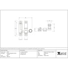 Black Prestbury Quadrant Fastener - Narrow - Quadrant Fasteners - From The Anvil - Yester Home