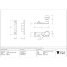Black Prestbury Sash Hook Fastener - Sash Hook Fasteners - From The Anvil - Yester Home