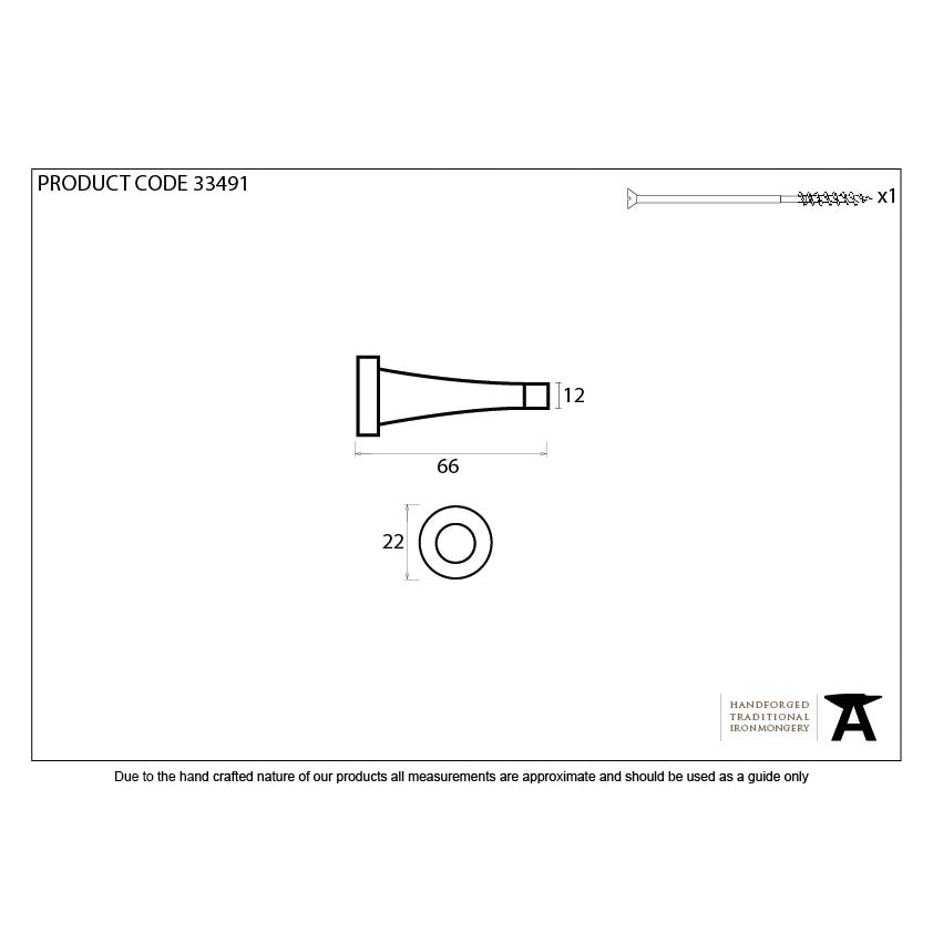 Black Projection Door Stop | From The Anvil-Door Stops-Yester Home