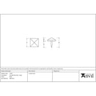 Black Pyramid Door Stud - Large | From The Anvil - Door Studs - From The Anvil - Yester Home