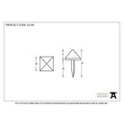 Black Pyramid Door Stud - Medium | From The Anvil-Door Studs-Yester Home