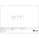 Black Pyramid Door Stud - Medium | From The Anvil - Door Studs - From The Anvil - Yester Home