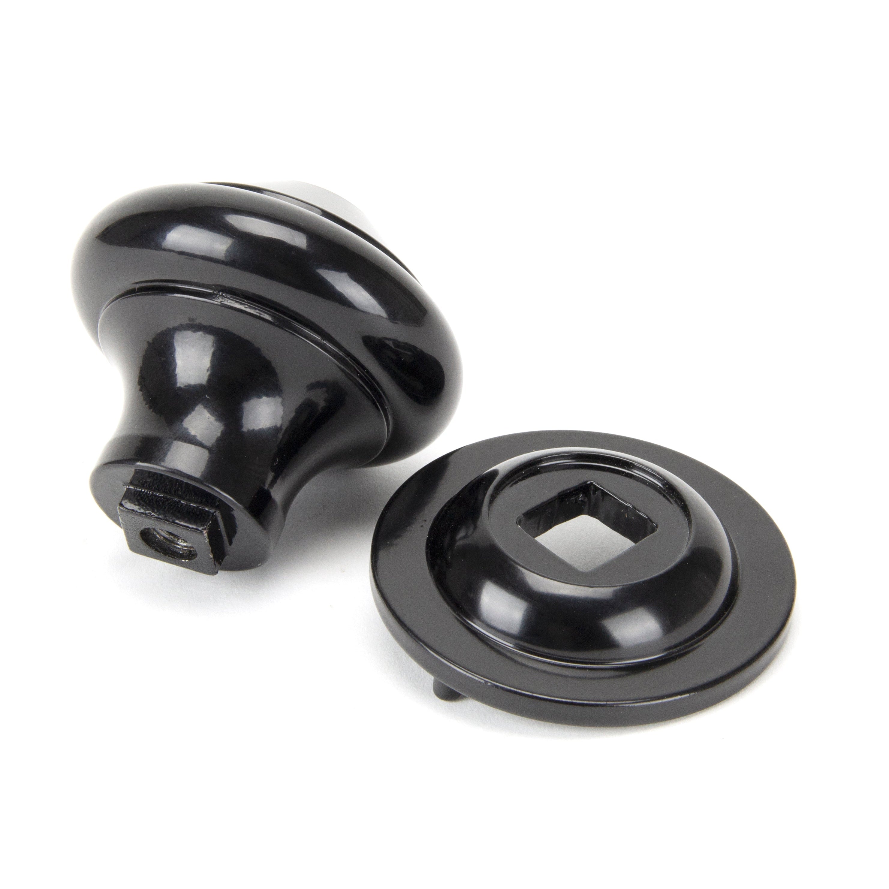 Black Regency Centre Door Knob | From The Anvil-Centre Door Knobs-Yester Home