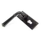 Black Regency Lever Euro Lock Set | From The Anvil-Lever Euro-Yester Home