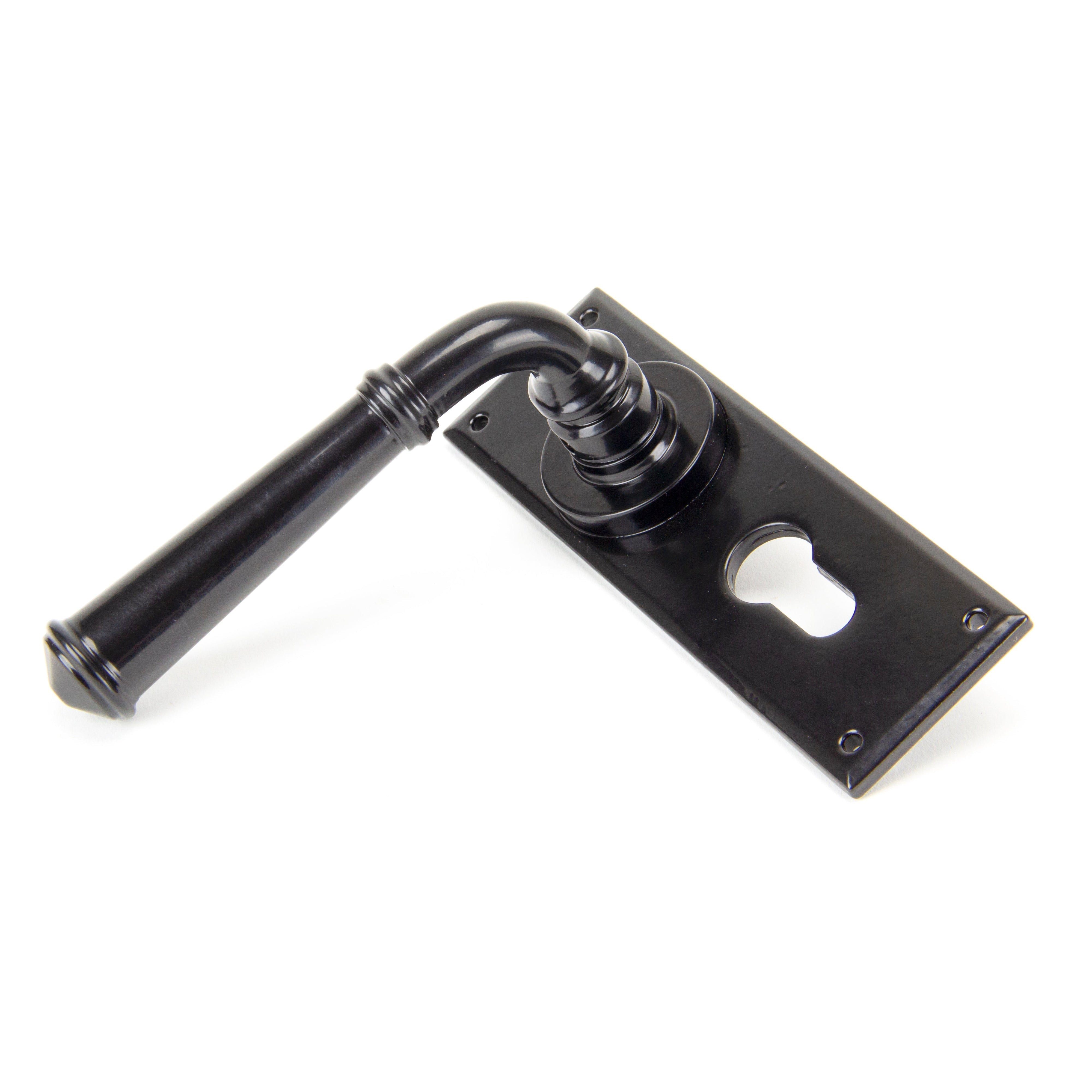 Black Regency Lever Euro Lock Set | From The Anvil-Lever Euro-Yester Home