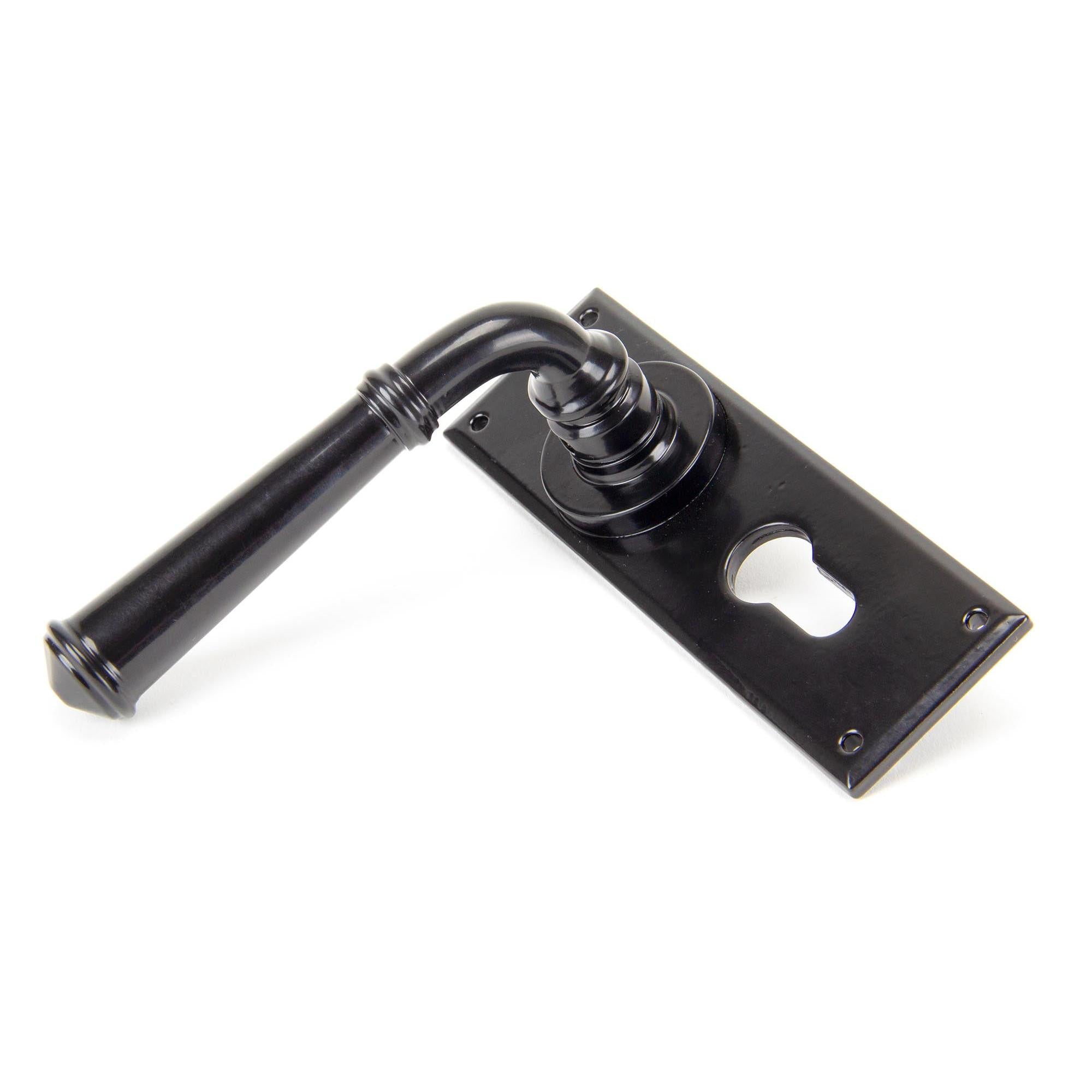 Black Regency Lever Euro Lock Set | From The Anvil - Lever Euro - From The Anvil - Yester Home