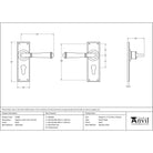 Black Regency Lever Euro Lock Set | From The Anvil - Lever Euro - From The Anvil - Yester Home