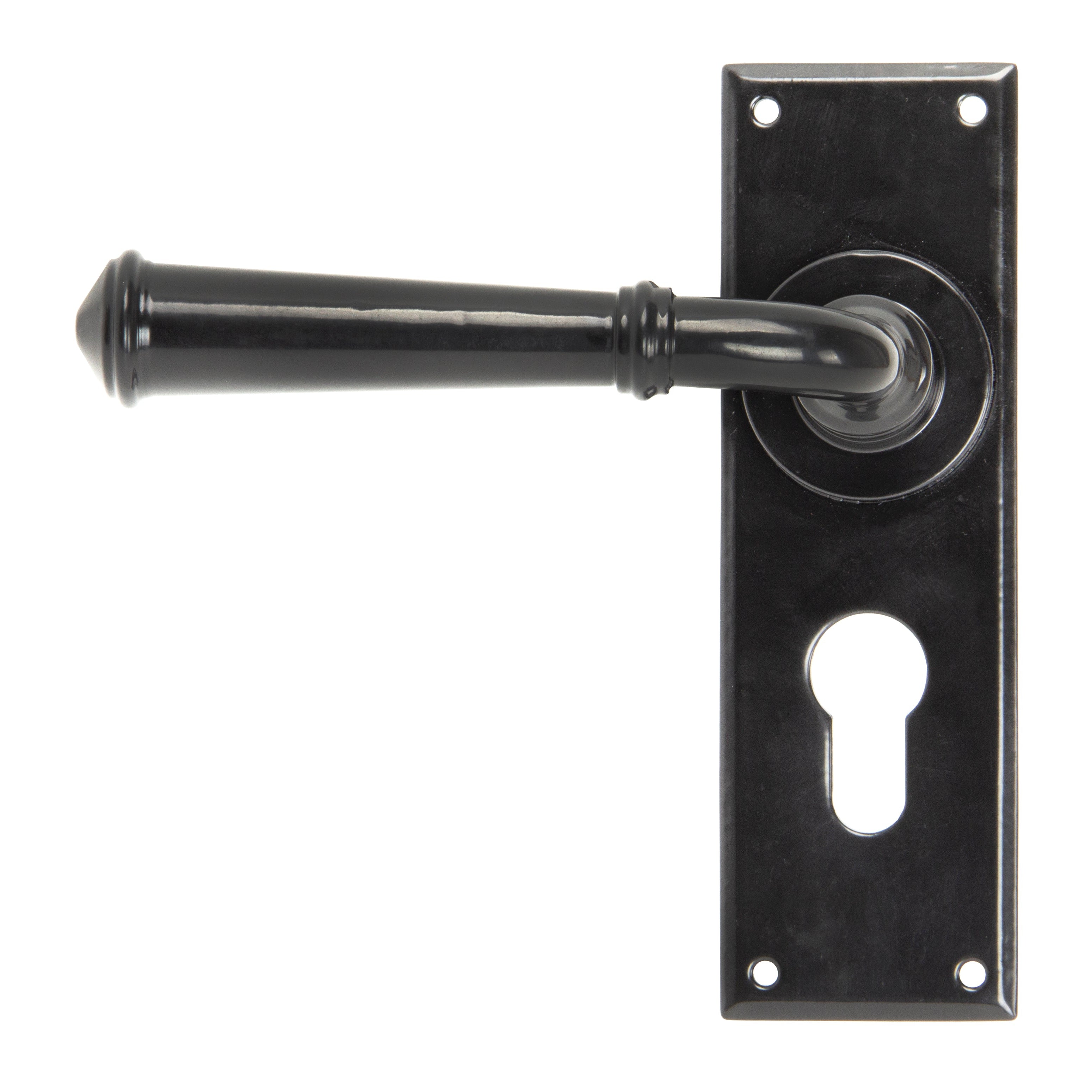 Black Regency Lever Euro Lock Set | From The Anvil-Lever Euro-Yester Home