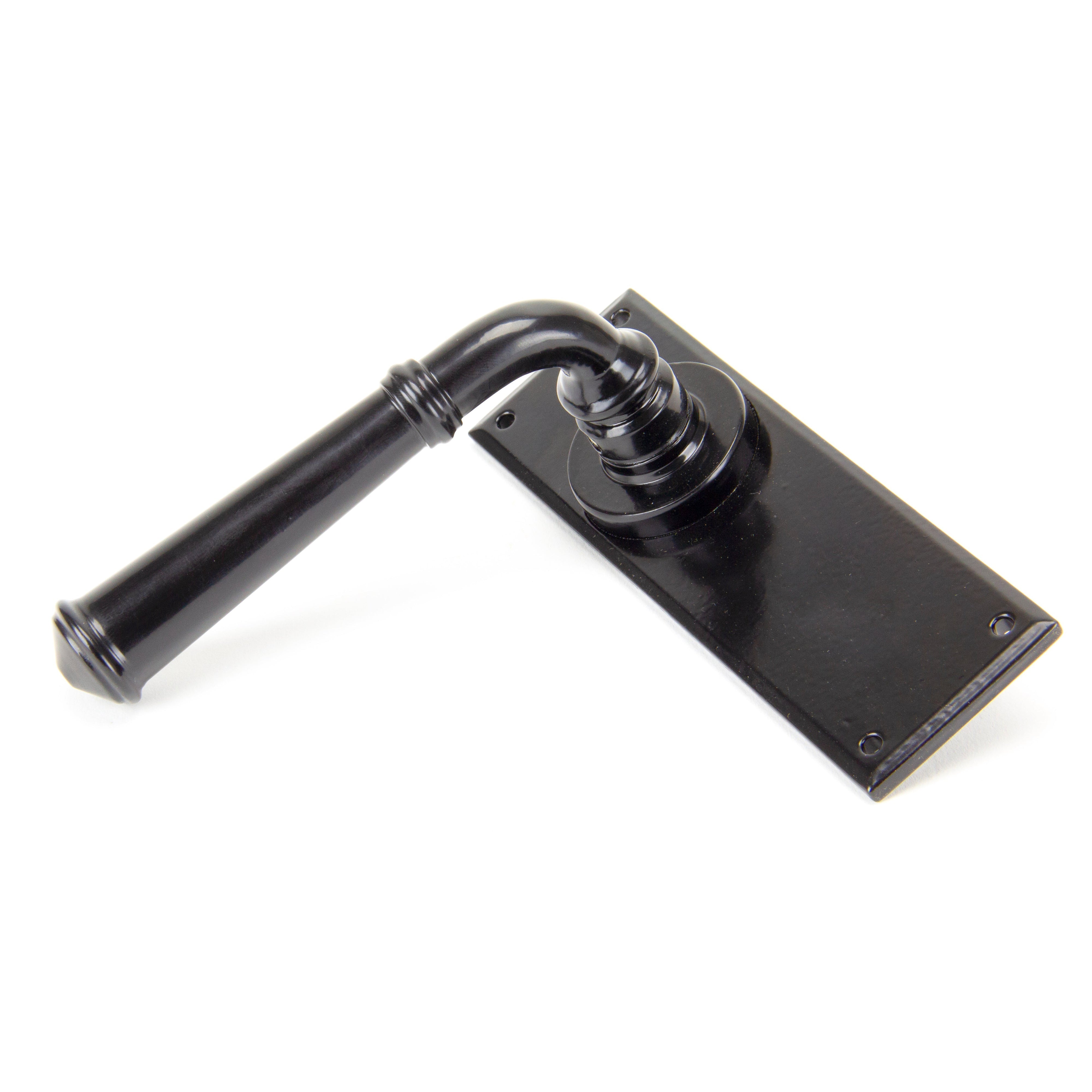 Black Regency Lever Latch Set | From The Anvil-Lever Latch-Yester Home