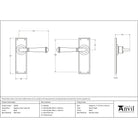 Black Regency Lever Latch Set | From The Anvil-Lever Latch-Yester Home