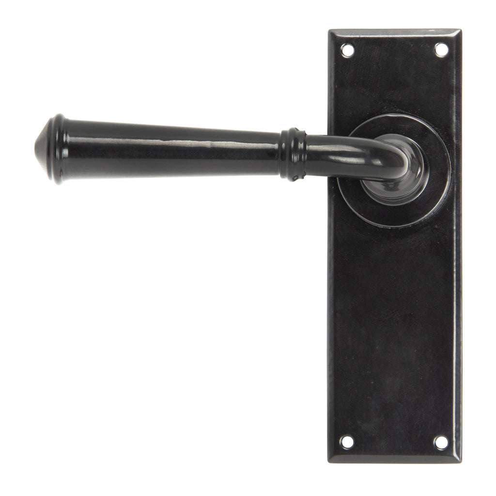Black Regency Lever Latch Set | From The Anvil-Lever Latch-Yester Home