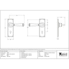 Black Regency Lever Lock Set | From The Anvil-Lever Lock-Yester Home
