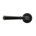 Black Regency Lever on Rose Set (Art Deco) | From The Anvil - Concealed - From The Anvil - Yester Home