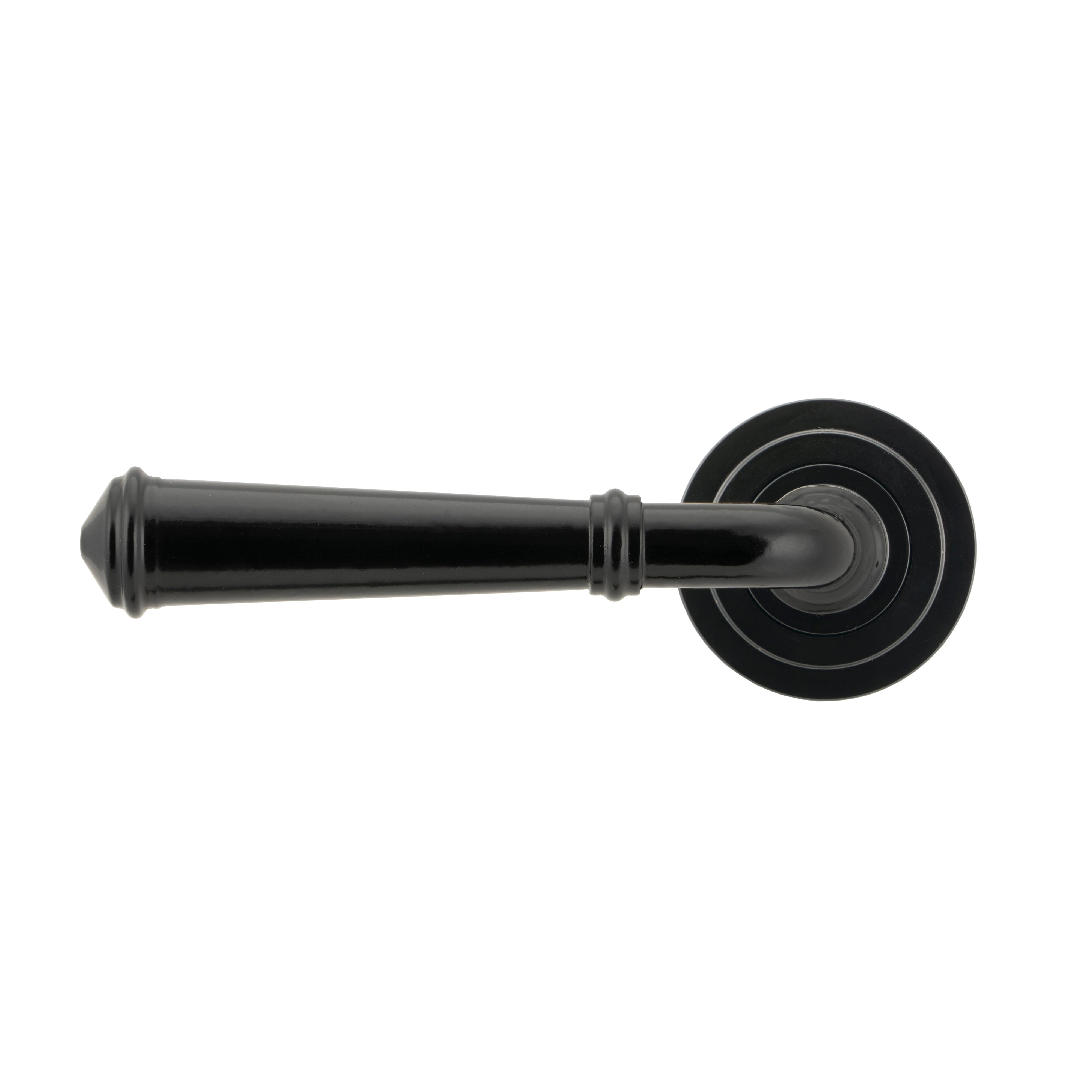 Black Regency Lever on Rose Set (Art Deco) - Unsprung | From The Anvil-Concealed-Yester Home