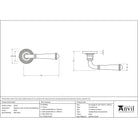 Black Regency Lever on Rose Set (Beehive) | From The Anvil-Concealed-Yester Home