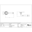 Black Regency Lever on Rose Set (Beehive) | From The Anvil - Concealed - From The Anvil - Yester Home