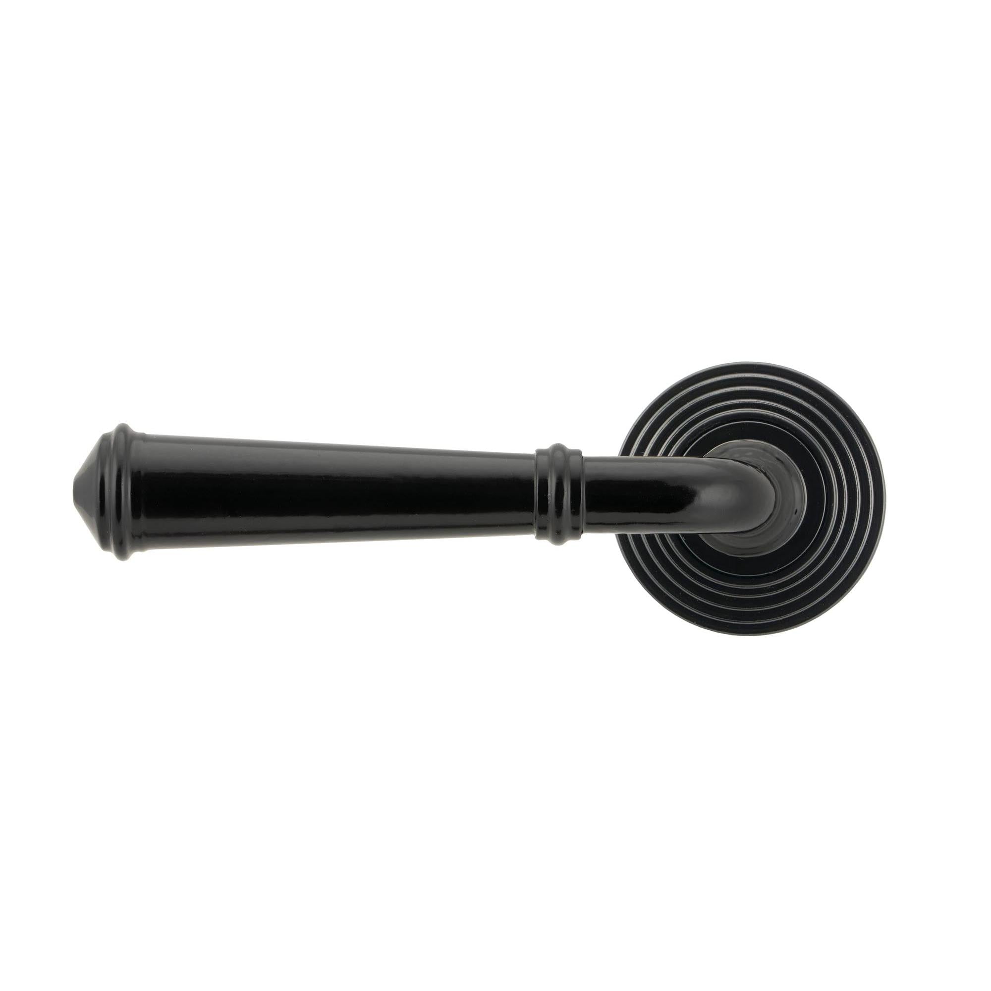 Black Regency Lever on Rose Set (Beehive) - Unsprung | From The Anvil - Concealed - From The Anvil - Yester Home