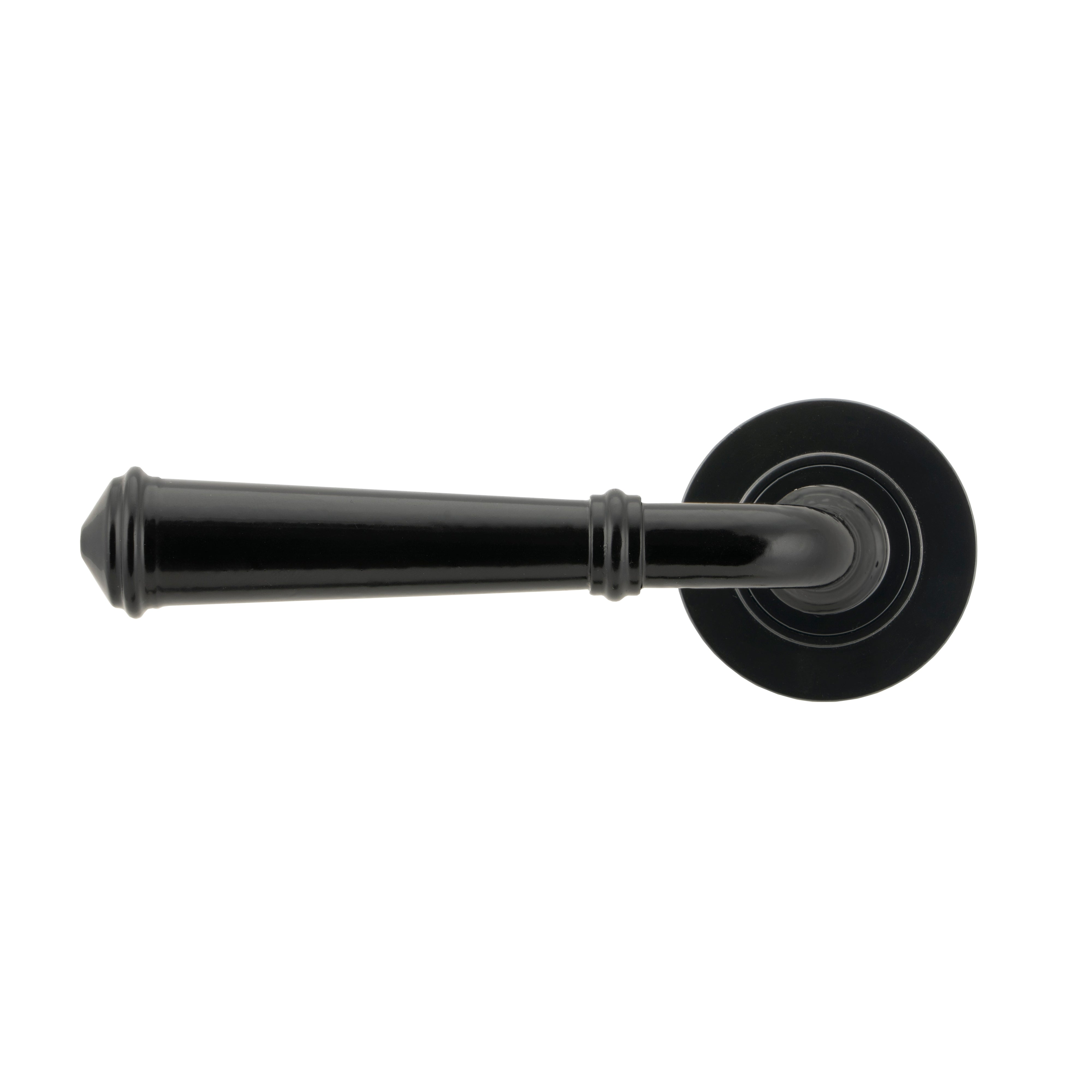 Black Regency Lever on Rose Set (Plain) - Unsprung | From The Anvil-Concealed-Yester Home