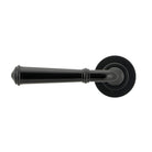 Black Regency Lever on Rose Set (Plain) - Unsprung | From The Anvil - Concealed - From The Anvil - Yester Home